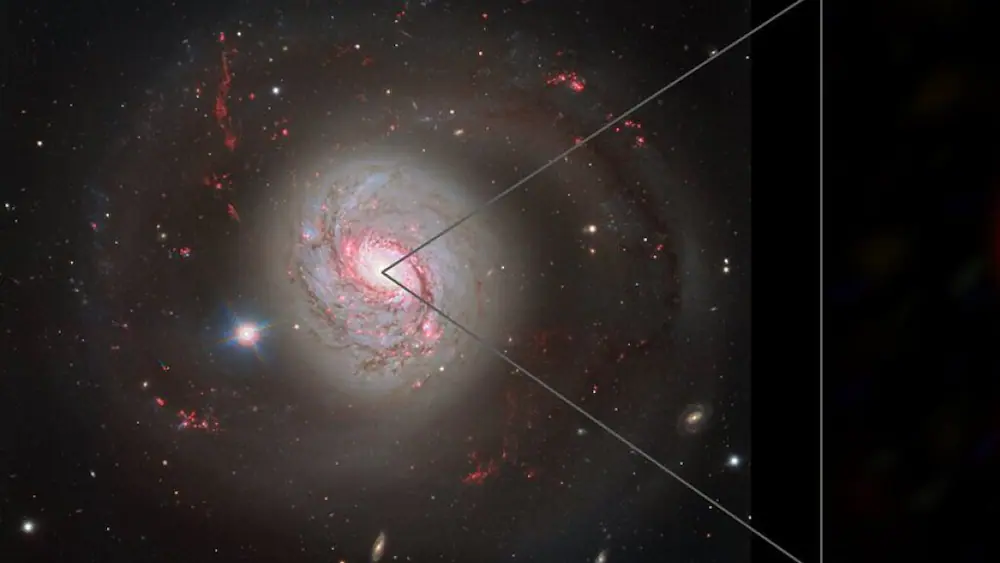 Black hole obscured by cosmic dust