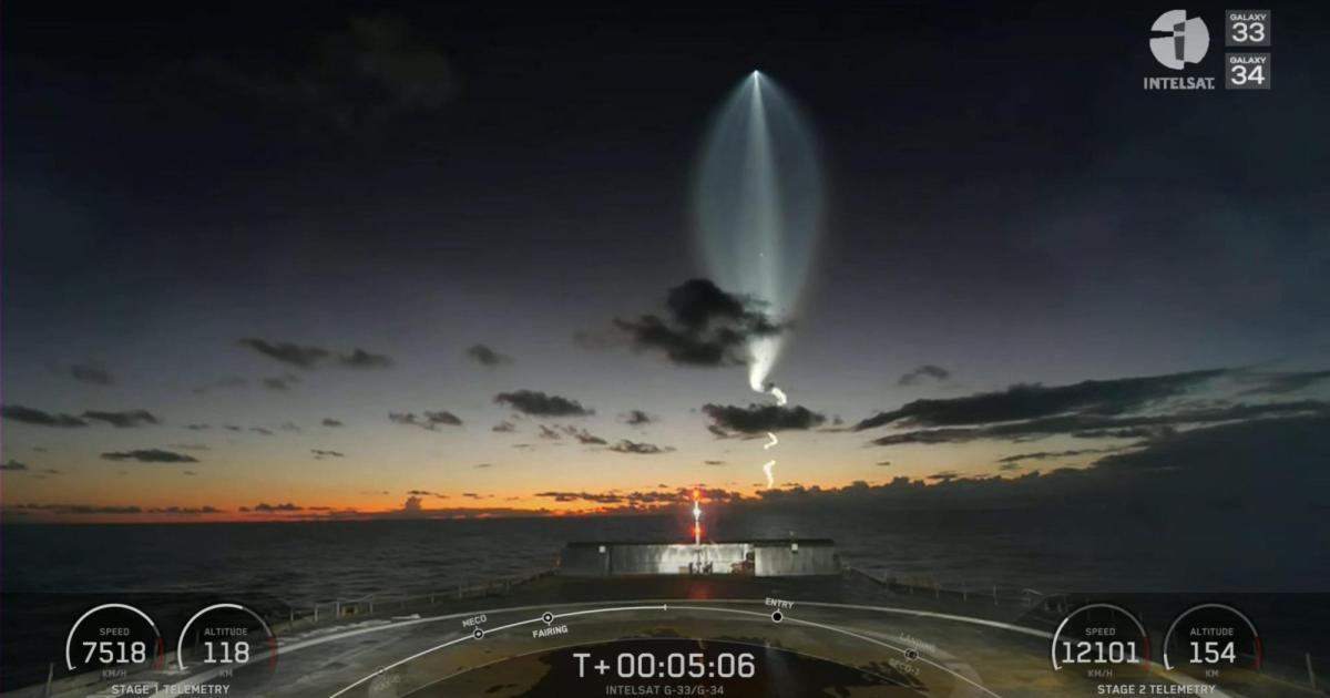 Unmanned ship filming ‘space jellyfish’ at launch of a SpaceX rocket